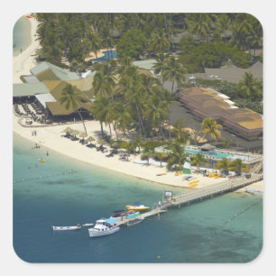 Plantation Island Resort, Malolo Lailai-eiland Vierkante Sticker