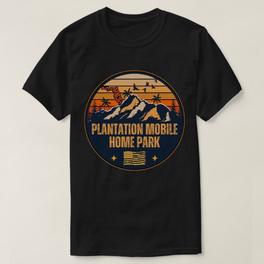 Plantation Mobile Home Park, Florida T-shirt (Design voorkant)
