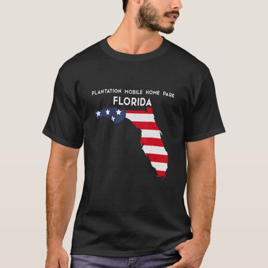 Plantation Mobile Home Park Florida USA State Amer T-shirt (Voorkant)