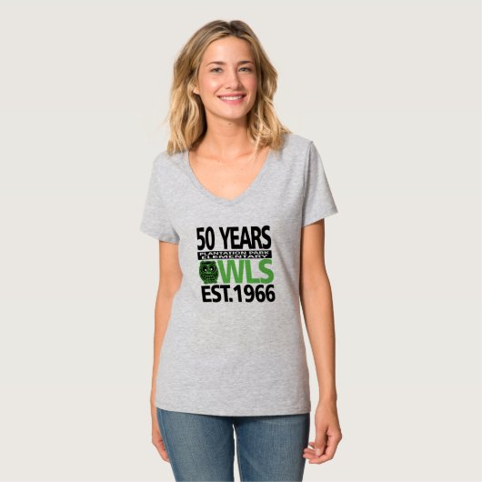 Plantation Park 50 jaar Dames V Neck T-shirt (Voorkant volledig)