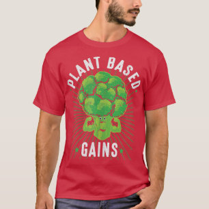 Plantbasis haalt Funny Broccoli Vegan Gym Workout T-shirt