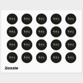 Plantcode groeiprogrammering tuinontwerp ronde sticker (Vel)