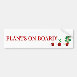Planten aan boord van Bumpersticker