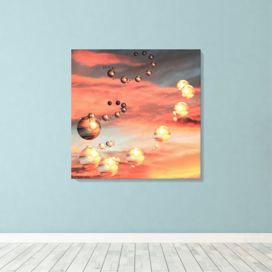 Planten aanwezig canvas afdruk (Insitu (Houten vloer))