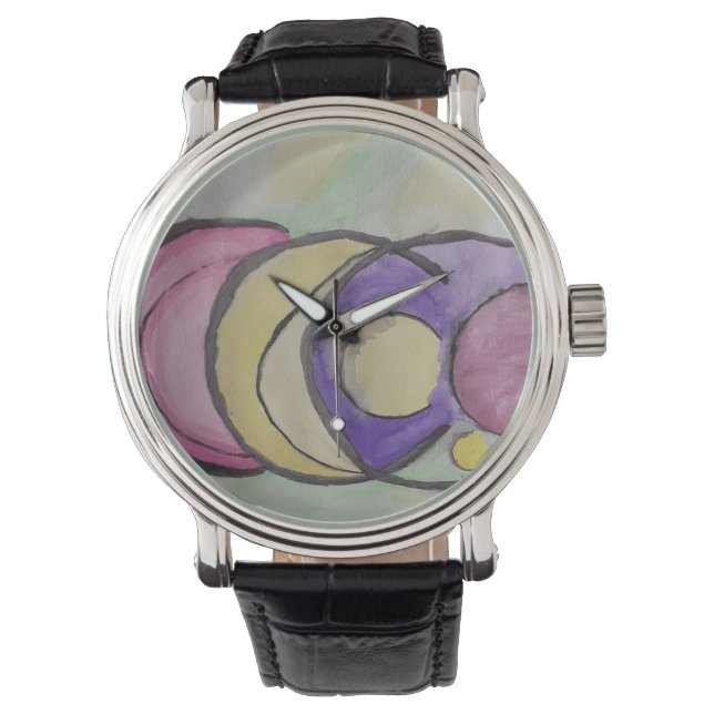 Planten Abstracte Art Watch Horloge (Voorkant)