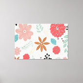 Planten Achtergrond Patroon Uitgerekt Canvas Print (Voorkant)