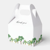 Planten Baby shower Bloom Greenery botanisch Bedankdoosjes (Achterkant)