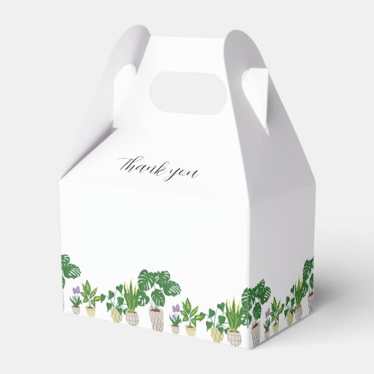 Planten Baby shower Bloom Greenery botanisch Bedankdoosjes (Achterkant)