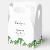 Planten Baby shower Bloom Greenery botanisch Bedankdoosjes (Geopend)