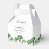 Planten Baby shower Bloom Greenery botanisch Bedankdoosjes (Voorkant Zijde)