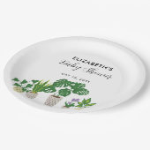 Planten Baby shower Bloom Greenery botanisch Papieren Bordje (Gekanteld)