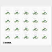 Planten Baby shower Bloom Greenery botanisch Ronde Sticker (Vel)