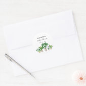 Planten Baby shower Bloom Greenery botanisch Ronde Sticker (Envelop)