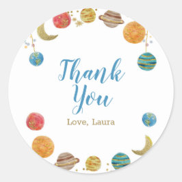Planten Baby shower Glitter Glitter Ronde Sticker