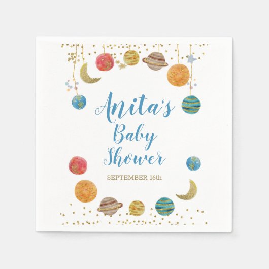 Planten Baby shower Glitter Glitter Servet (Voorkant)