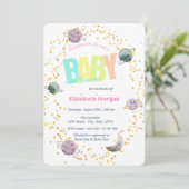 Planten, Baby shower met sterrenstelsel Kaart (Staand voorkant)