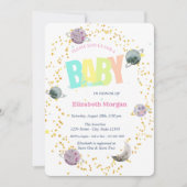 Planten, Baby shower met sterrenstelsel Kaart (Voorkant)