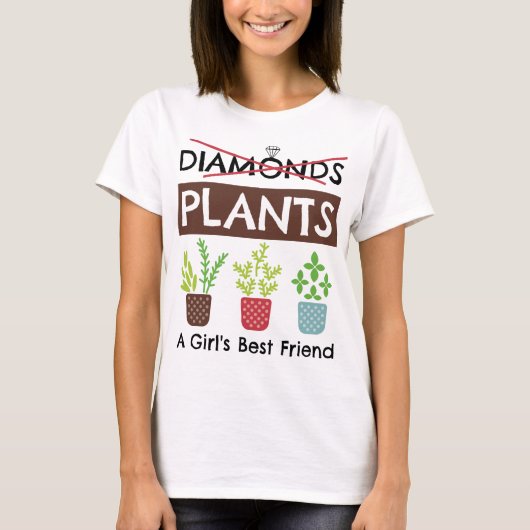 Planten - Beste vriend van een meisje Funny Garden T-shirt (Voorkant)