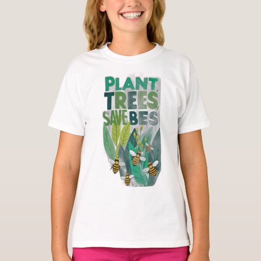 Planten, bijen redden t-shirt (Voorkant)