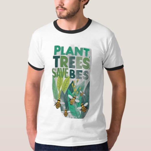 Planten, bijen redden t-shirt (Voorkant)