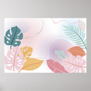 Planten bladeren achtergrond poster