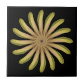  Planten bloem met aardetoon kromme bloemblaadjes Tegeltje (Voorkant)