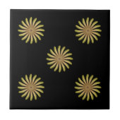  Planten bloem met aardetoon kromme bloemblaadjes Tegeltje (Voorkant)