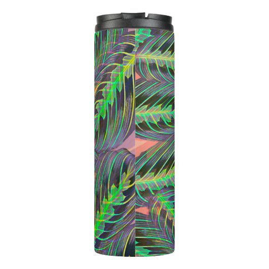 Planten Calathea Greenery Leaf Pattern Thermosbeker (Achterkant)