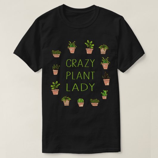 Planten Crazy Plant Lady 4 T-shirt (Design voorkant)