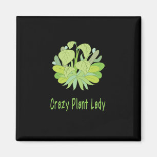 Planten - Crazy Plant Lady Magneet
