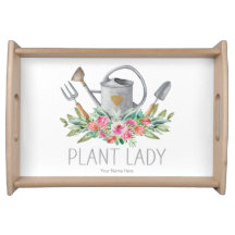 Planten Dame Boho Aquarel Tuinier Humor