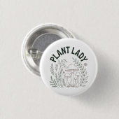 Planten dame ronde button 3,2 cm (Voorkant /achterkant)