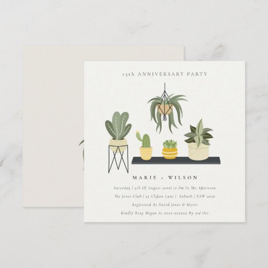 Planten die elk jaar worden aangetast Jubileum Kaart (Voorkant / Achterkant)