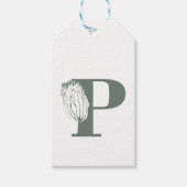 Planten elementen met proteabloem. cadeaulabel (Voorkant)