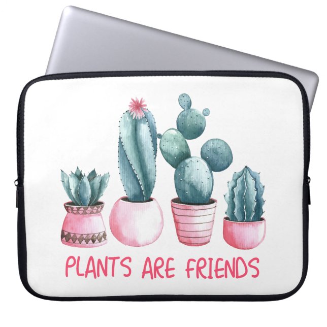 Planten en bloemen laptop sleeve (Voorkant)