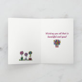 Planten en bloemen op de planken Vriendschap Kaart (Binnen)