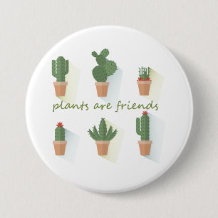 Planten en bloemen ronde button 7,6 cm