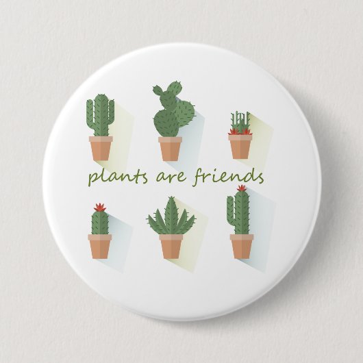 Planten en bloemen ronde button 7,6 cm (Voorkant)