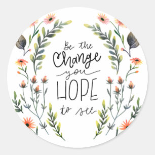 Planten en bloemen ronde sticker