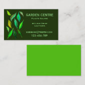 Planten en bomen in het tuincentrum visitekaartje (Voorkant / Achterkant)