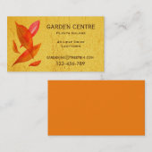 Planten en bomen in het tuincentrum visitekaartje (Voorkant / Achterkant)