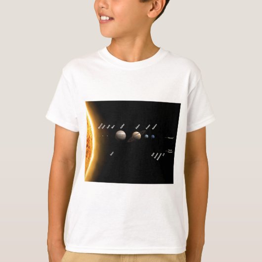 Planten en Dwarf planets Space NASA T-shirt (Voorkant)