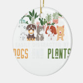 Planten-en-honden-Planten-Lover Keramisch Ornament (Links)