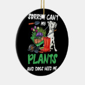 Planten en Hondenliefhebber Gardener Funny Gardeni Keramisch Ornament (Rechts)