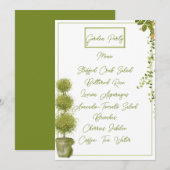 Planten en Kaart van het Flat Menu van de Garden P (Voorkant / Achterkant)