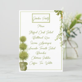 Planten en Kaart van het Flat Menu van de Garden P