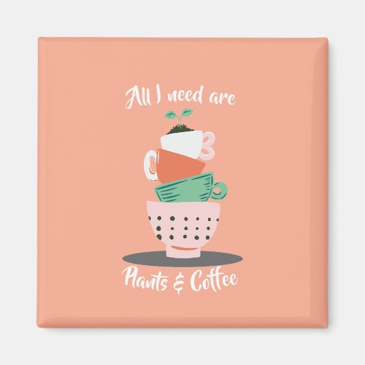 Planten en koffie magneet (Voorkant)