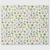 Planten en kruiden Alfabet Cadeaupapier (Vlak)