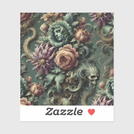 Planten en Pandemonium - Gotische Barok Sticker (Vel)