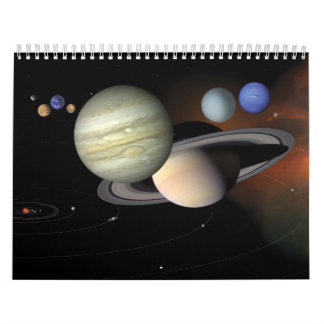 Planten en ruimte voor zonnesystemen kalender